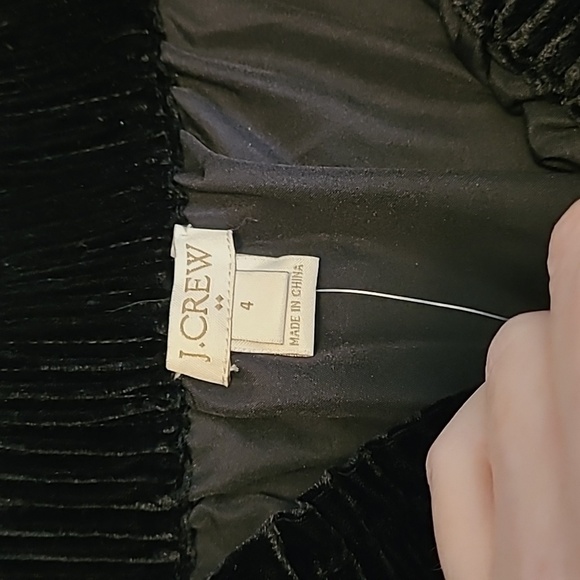 J. Crew sz 4 black velvet paperbag waist skirt new with tags with pockets WSK84 - Picture 2 of 9